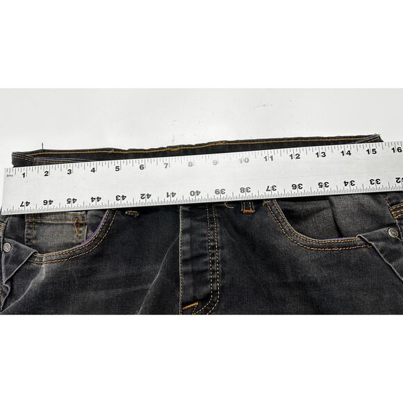 Massimo Dutti Tapered Slim Jeans Men Size 33 Gray Button Fly Faded Look Denim - Picture 4 of 9